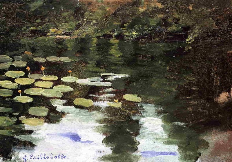 Gustave Caillebotte Yerres, on the Pond, Water Lilies
